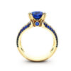 83658be762976693 HOYON 14K Gold Color Blue Sapphire For Women Wedding Jewelry Diamond Style Red Gemstone Ruby Rose Ring Free Shipping