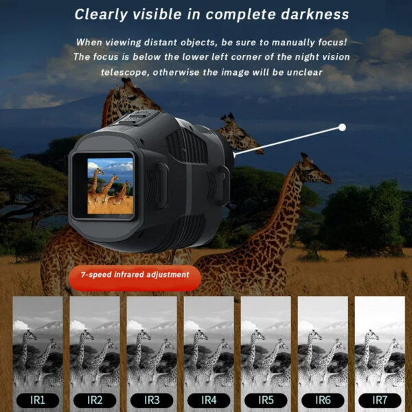 8377b3940aef7088 1PC Infrared HD 1080p 5x Telescope Dry Battery Version Mountain Camping Outdoor Night Vision Instrument