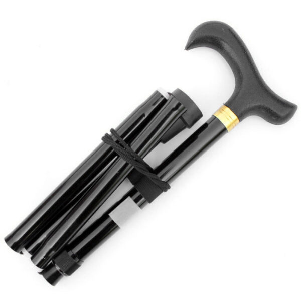 838216c6b278b243 Walking Stick Hiking Trekking 5 Section Outdoor Climbing Poles Adjustable Canes Folding Crutches Pole for Elderly People