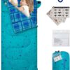 83852c5e73948565 KingCamp Kinderschlafsack Schlafsack Winter Warmer Deckenschlafsack 3-4 Jahreszeiten für Kinder beim Camping Trekking 170 x 70 cm Komfort: 7°C 1.4 KG