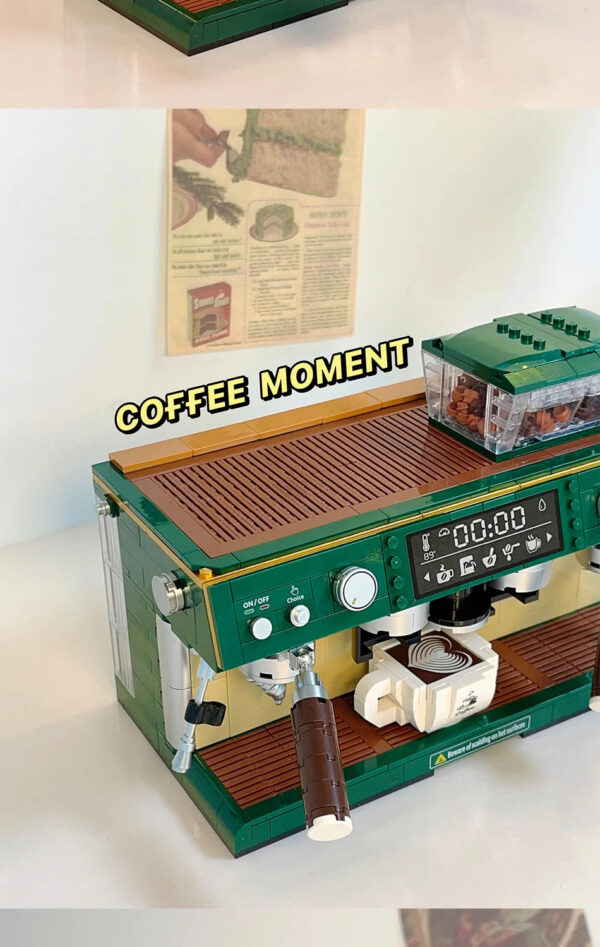8389c2b459d0537c HUIQIBAO 928PCS MOC Coffee Machine Model Micro Building Blocks Mini Diamond City Friend Bricks Set Children Toys Kids Girl Game