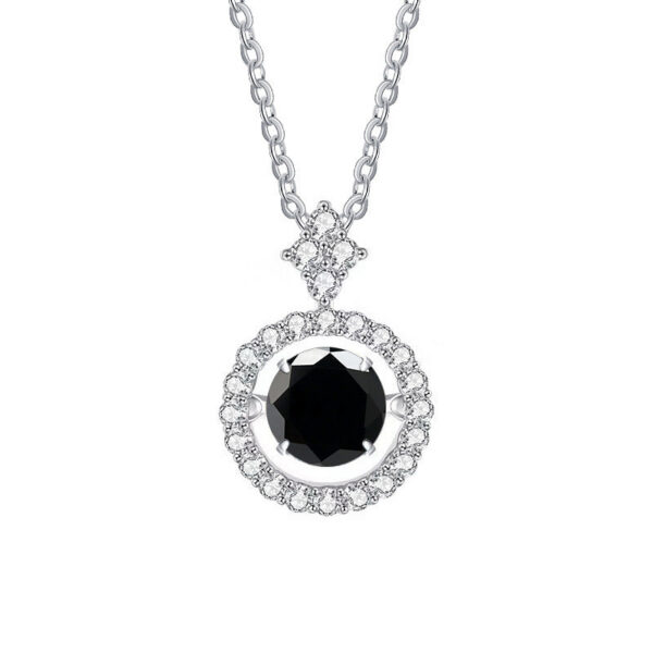 BIJOX STORY 1 CT Moissanite Pendant For Women Simulated Diamond Necklace S Sterling Sier Jewelry Girl Valentine's Day Gift