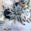 YYHUAWU Artificial Flowers Combo Box Set Gradient Color Flower Leaf with Stems for DIY Wedding Bouquets Centerpieces Baby Shower Party Home Decorations Peach