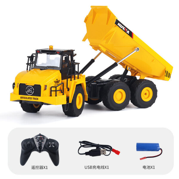 83a320bf68f47a70 1/18 Rc Truck Dumper Huina 1553 Excavator Crawler 9Ch 2.4G Radio Controlled Car Electric Vehicle Tractor Model Toys for Boy Gift