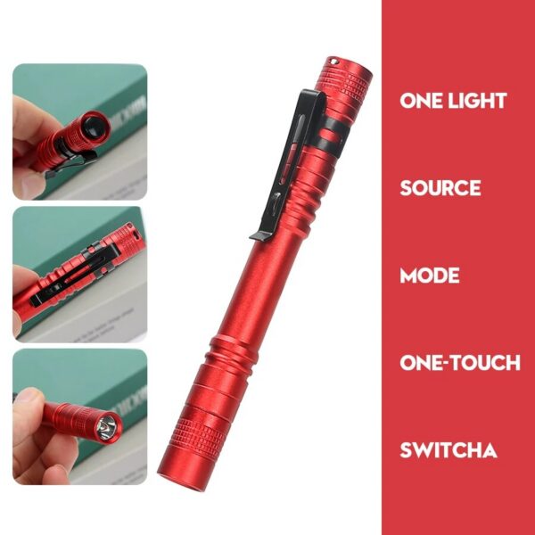 Mini Portable LED Pen Light Pocket Ultra Bright High Lumens Handheld Flashlight Linterna Torch For Camping Outdoor Emergency