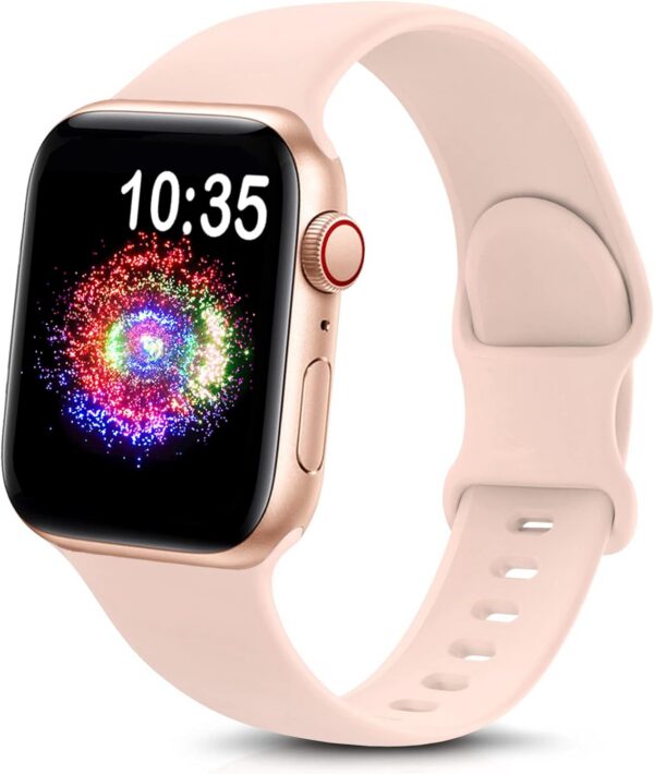 83a8567bd1f5e396 TreasureMax Sport Band Compatible with Apple Watch Bands 38mm 40mm 41mm 42mm 44mm 45mm 49mm,Soft Silicone Strap Compatible for Apple Watch Series 9 Ultra 8 7 6 5 4 3 2 1 SE Men Women Grey 38/40/41MM
