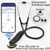 New Electronic Medical Bluetooth Digital Intelligent Stethoscope Doctor Nurse History Record Storage Multi-user estetoscópio