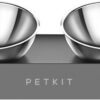 PETKIT Raised Dog Cat Food Bowl 304 Stainless Steel, Elevated Pet Food and Water Bowl Dishes, Elevated Cat Bowls, Non-Slip Tilted Cat Bowl No Spill
