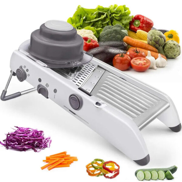 83d26553743fbff3 LMETJMA 18 in 1 Adjustable Mandoline Vegetable Slicer Stainless Steel Vegetable Slicer Julienne Slicer for Potato Onion JT214
