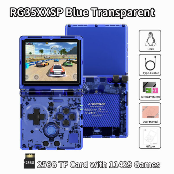 83d43a7fafdf1684 ANBERNIC RG35XXSP Retro Flip Handheld Console 3.5" IPS Screen ux H700 Video Game Player Support Streaming WIFI Bluetooth