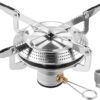 HOMGEN Portable Gas Stove | Mini Camping Gas Cooker with Butane/Propane Adapters and Storage Bag | Compact Camping Stove Gas Burner for Backpacking, Hiking & Outdoor Cooking