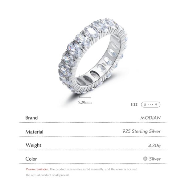 83e88ea34de9eb5c Modian New 100% 925 Sterling Silver Classic Oval Sparkling Finger Ring For Women Luxury AAAAA CZ Wedding Engagement Fine Jewelry