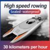 2.4G Radio Rc 30Km/h Racing Boat High Speed Speedboat 20Mins Battery 2 Ch Dual Motor Waterproof Remote Control Ship Toy Boy