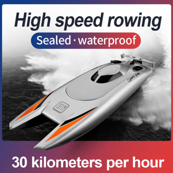 2.4G Radio Rc 30Km/h Racing Boat High Speed Speedboat 20Mins Battery 2 Ch Dual Motor Waterproof Remote Control Ship Toy Boy