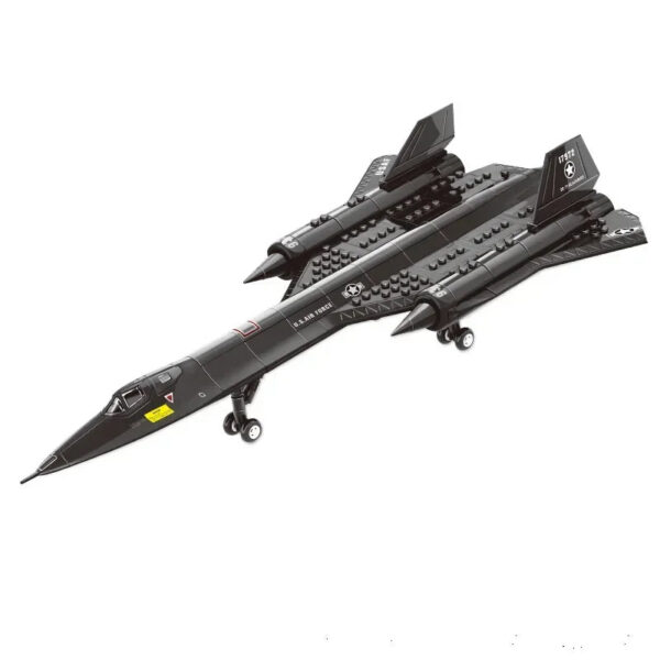 Military Technical USA SR71 Blackbird Stealth Supersonic Reconnaissance Aircraft Building Blocks Fighter Model Brick Kid Boy Toy