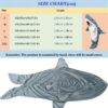 8406ca186b5d19f3 1pc New Shark Adult Wearable Winter Warm Blanket Hooded Playsuit Onesie Funny Sleeping Bag For Slumber Party