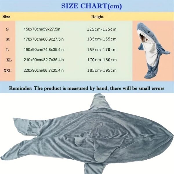 8406ca186b5d19f3 1pc New Shark Adult Wearable Winter Warm Blanket Hooded Playsuit Onesie Funny Sleeping Bag For Slumber Party