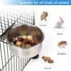 841b674a599a3957 2pcs VVNIAA Stainless Steel Bird Bowls with Clamp, Durable Water Bowl, Feeding Cups, Chinchilla Food Bowl, Bird Dishes for Cage, Bird Cage Feeders and Waterers