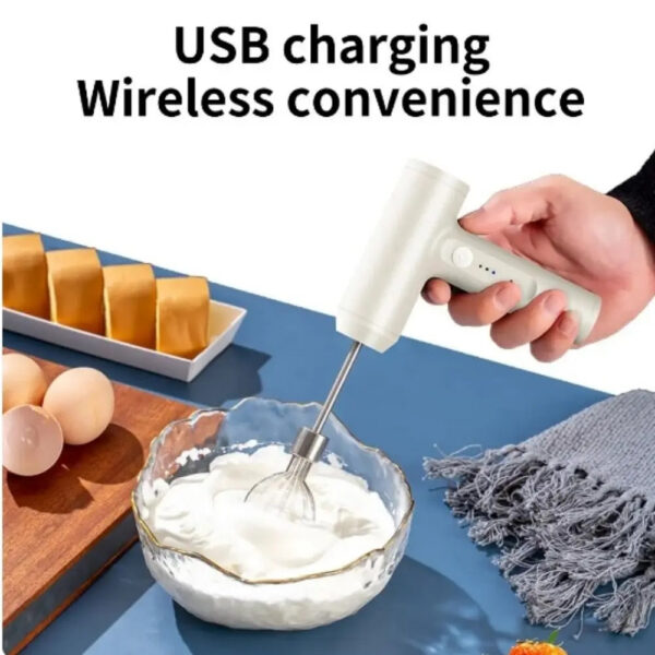 1 PCS Wireless Electric Food Portable 3 Speeds Egg Beater Baking Dough Cake Cream Mixer Kitchen Tools