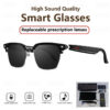 843598c3829a0d76 Hiwego Camera Smart Music Sunglasses Earphones Wireless Bluetooth Headset HIFI Sound Headphone Driving Glasses Hands-free Call