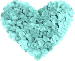8440a464748f1032 1000 Pcs Artificial Silk Rose Petals Decoration Wedding Party Turquoise Blue