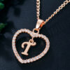 26 Letter Zircon Necklace Jewelry Love Pendant