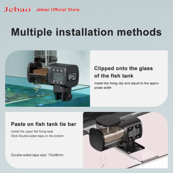 8445f5c08e704283 Jebao Jecod New Aquarium Tank Intelligent Automatic Feeder Digital Timing Wifi Wireless Remote Control Fish Feeding