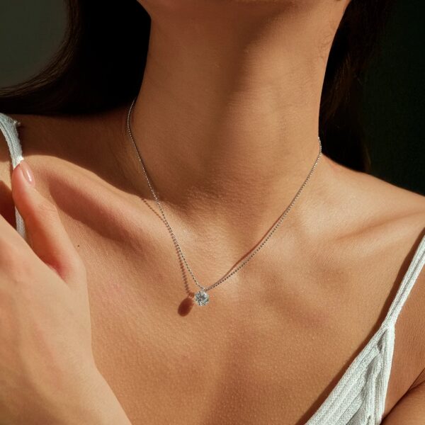 8446873cf952f241 MODIAN 6 Styles D Color Geometric Moissanite Necklaces 925 Sterling Silver Dazzling Pendant Necklace For Women Fine Jewelry