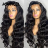 Wowangel 13x6 Full Wig Frontal Body Wave Human Hair 250% HD Lace Closure Wigs Melt Skins Glueless