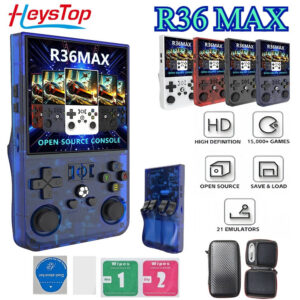 Open Source NEW R36MAX Retro Handheld Game Console ux System 4 Inch IPS Screen Portable Pocket Video Player 64GB Games