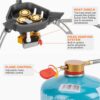 845a6c6065f9735e WADEO 7200W Windproof Camping Stove, Camping Gas Stove with Piezo Ignition and Butane Adapter, Portable Camp Stove Burner for Outdoor Backpacking Hiking and Picnic