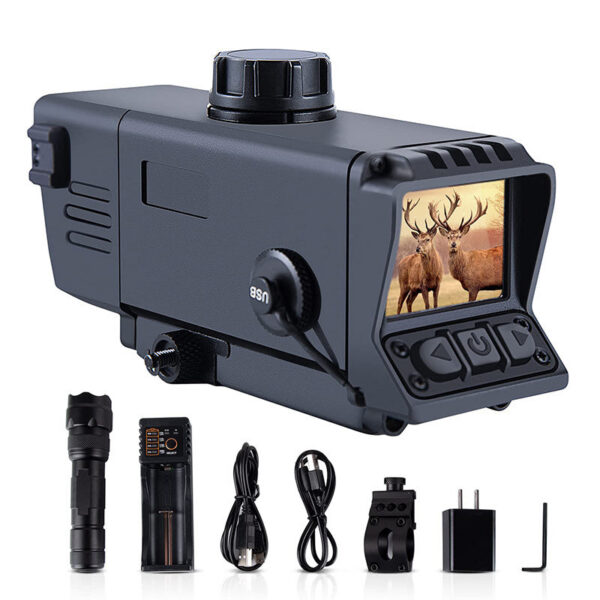 Night Vision Rifle Scope IR850 MOA Recording and Range Finder Infrared Tactical monocular with Crosshair
