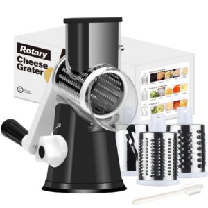 8466210a550e084f Rotary Cheese Grater Shredder Chopper Round Tumbling Box Mandoline Slicer Nut Gr