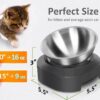 8478ea745f9512d1 Stainless Steel Cat Food Bowl, 15-Angle, Ergonomic Design Reduces Vomiting