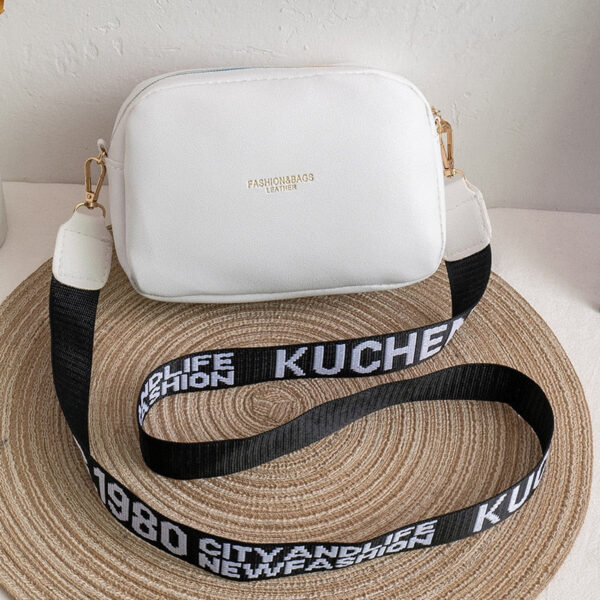 Simple Style Small Shoulder Bags For Women Solid Color Pu Leather Wide Strap Crossbody Bag Female Phone Purse Messenger Handbag