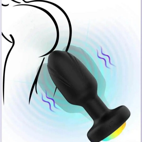 848f082f901b56e4 360° Rotation LED Anal Vibrator Men Prostate Massager Vibrating Butt Plug Dildo Adult Anus Sex Toy for Women Couple Gay
