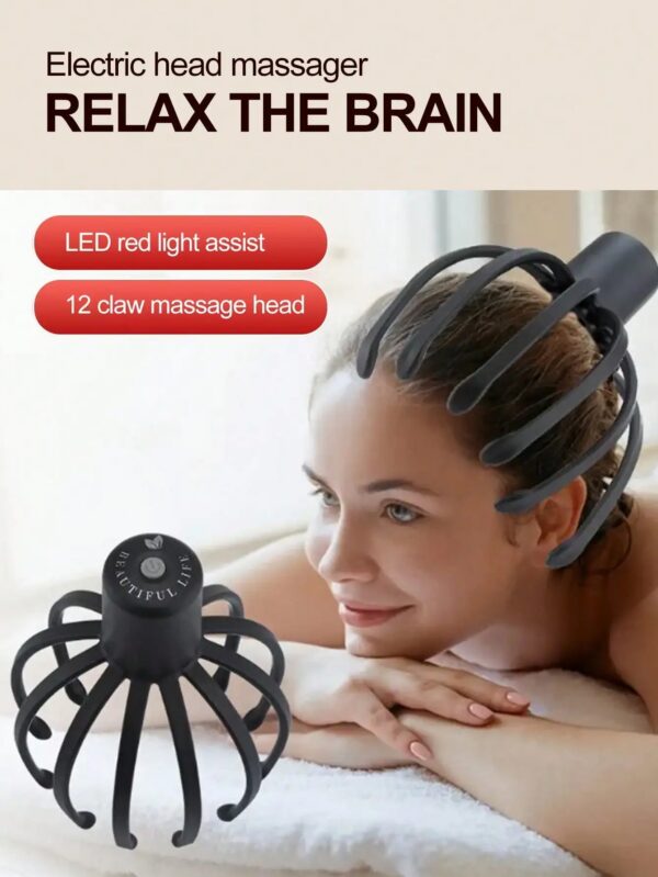 848f38a6ca6e32b7 Intelligent Electric Octopus Head Massager Soul Extraction, Head Scratching Meridian Dredging, Scalp Massage And Relaxation Tool