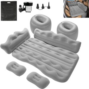849aace7b21a1b08 Vextone Inflatable Air Mattress Rear Back Seat Car Bed - PVC Thickened Travel Camping Air Mattress for SUV Cars, Gray Sleeping Car Mattress - Universal Fit, with Pillows, Piers, Repair Pad