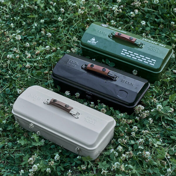 84c8b64ce276bd6b Outdoor Tools Storage Box Portable Camping Picnic Hand Box Metal Tools Storage Box with Handle Sundries Storage Box