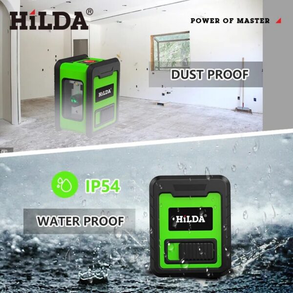 84cb1a16e63b4b09 Hilda 2 Mini Lines Level Self Levelling Green Beams Laser Horizontal & Vertical Cross-Line