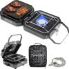 84ebb96825d9eb03 2025 Upgraded 2-Burner Folding Propane Camp Stove - 16K BTU Portable Camping Stove w/Piezo Ignition, Griddle & Carry Bag for Tailgating, Barbecue (Blue)