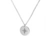 CANNER Real Sterling Necklace For Women Round Brand Geometric Eyes Diamond Clavicle Chain Sier Jewelry Collares
