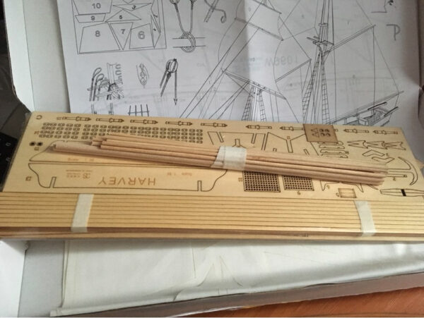 84fb3d318125c991 New Version Scale 1/96 Classics Ancient Ship wood Model Building Kits Harvey 1847 Wooden Sailboat DIY Home Decorations