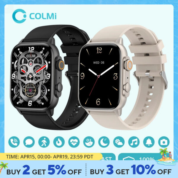 850563bc7d545952 COLMI C81 2.0 Inch AMOLED Smartwatch Support AOD 100 Sports Modes IP68 Waterproof Smart Watch Men Women PK Ultra Series 8