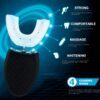 Romooa 2 Pieces Ultrasonic Electric Toothbrush Adults U Shaped Automatic Toothbr