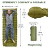 85203356d0076acc WESTTUNE Outdoor Camping Inflatable Mattress Thicken Sleeping Pad with Built-in Pillow & Pump Air Mat for Travel Hiking Climbing