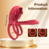 85410856966d524c Rose Ring Vibrator Powerful Sleeve Sucking Stimulator G-spot Female Nipple Clitoral Massager Sex Toy for Couple