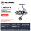 BEARKING CAESAR series 5+1BB stainless steel bearings drive system 5.2:1 fishing reel 15Kg maximum power rotary fishing reel