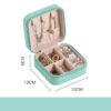 854e047b6743fe53 1PC Organizer Display Travel Zipper Case Boxes Earrings Necklace Ring Portable Jewelry Box Leather Storage