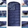 AGEMORE Cotton Flannel Sleeping Bag for Adults, Lightweight XXL Cotton Sleeping Bag for Camping Backpacking or Hiking, Water Resistant 3-4 Season Sleeping bag for Warm & Cool Weather